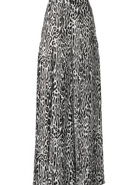 Carolina Herrera Animal Print Silk Georgette Palazzo Pants